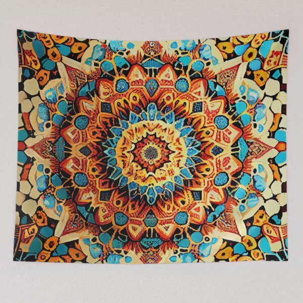 Item preview, Mosiac Explosive Bohemian Pattern Digital Painting designed and sold by CodeAndColors.