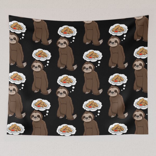 Item preview, Sloth thinking about eating Spring Rolls designed and sold by jonmlam.