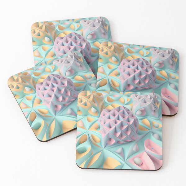 Artikelvorschau, Three Dimensional Pastel Aesthetic Scandinavian Pattern Digital Painting entworfen und verkauft von CodeAndColors.