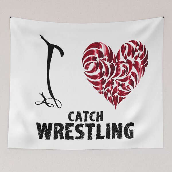 Aperçu de l'œuvre Attraper la lutte T Shirt Design J'aime la catch catch créée et vendue par MartialArtsNerd.