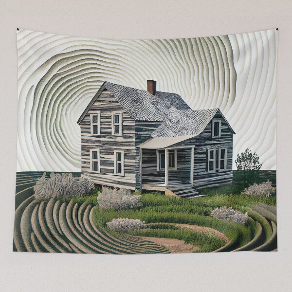 Item preview, Swirling Modern Farmhouse Pattern Digital Painting designed and sold by CodeAndColors.