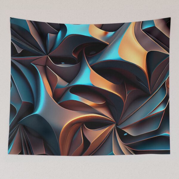 Aperçu de l'œuvre Cool Calming Futuristic Contemporary Pattern Digital Painting créée et vendue par CodeAndColors.