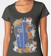 Kätzchen Wer? Premium Rundhals-Shirt