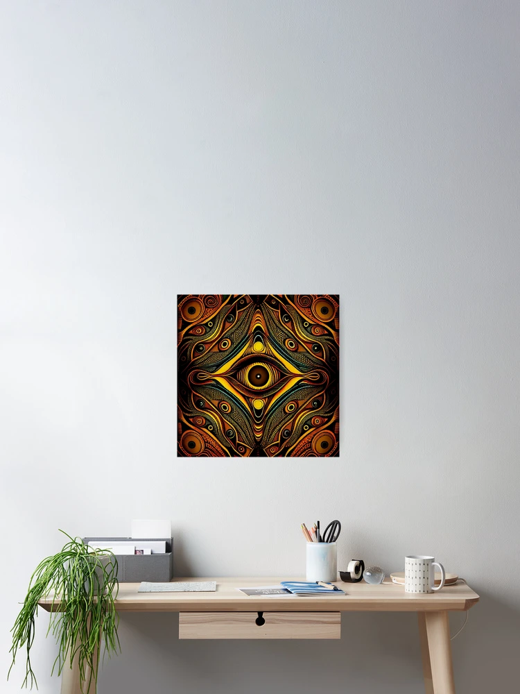 Imagen 2 de 3, Póster con la obra Contemporary Fine Aggressive African Pattern Digital Painting, diseñada y vendida por CodeAndColors.