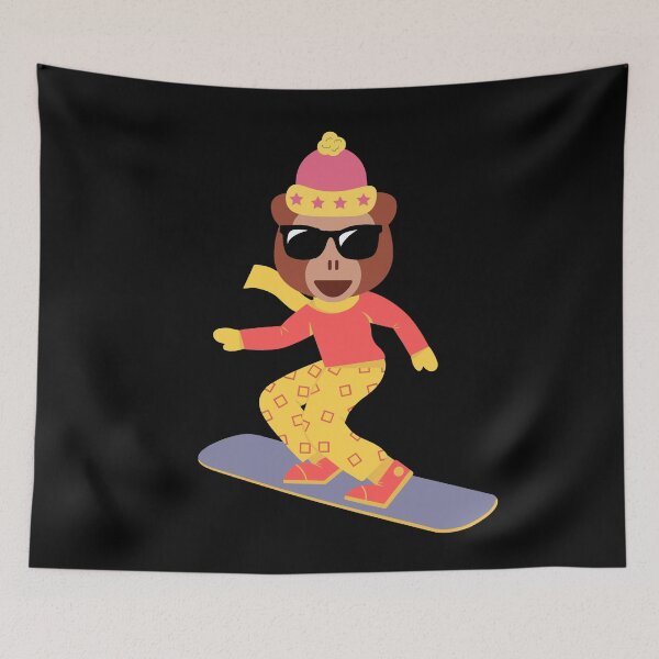 Item preview, Snowboarding Chimp designed and sold by GasconyPassion.