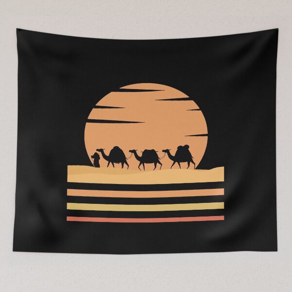 Item preview, Desert and Camels Vintage design For Camel Lover Cute Camel Retro Vintage Gift Idea designed and sold by Thecitiesstore.