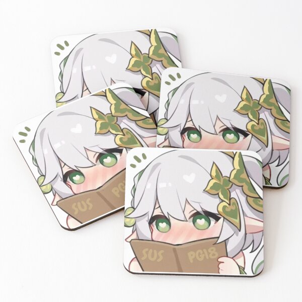 Item preview, Nahida Genshin Impact Nahida Reading Forbidden Knowledge Nahida Lewd Heart Eyes Heart Pupils Sussy Baka designed and sold by feach.