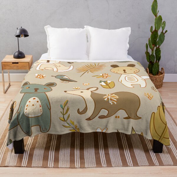 Aperçu de l'œuvre Cute Relaxed Cartoon Australian Pattern Digital Painting créée et vendue par CodeAndColors.