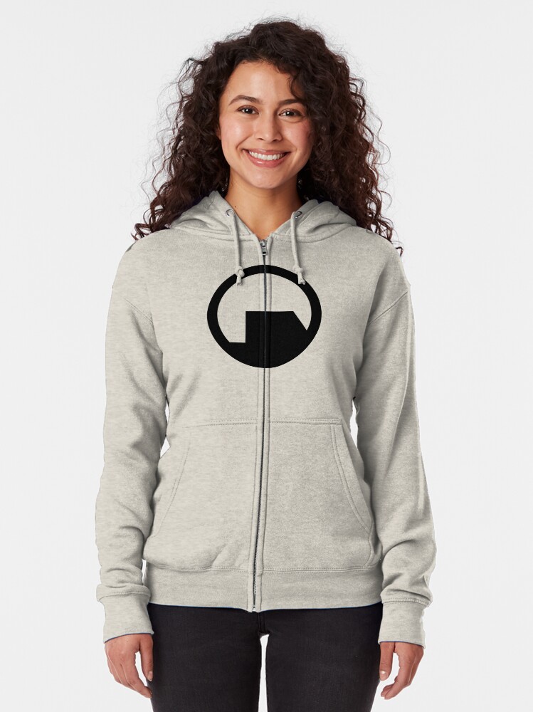 Alternate view of Black Mesa logo Zipped Hoodie