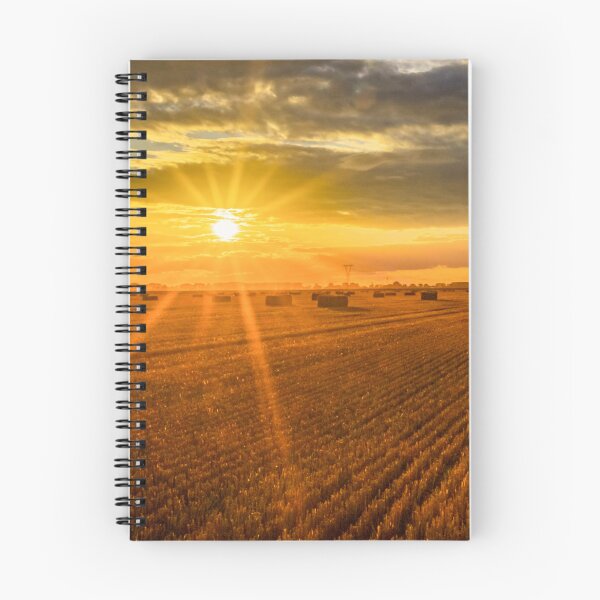 Item preview, The setting sun over the stubble. Harvest designed and sold by HausmannArt.