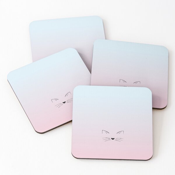 Item preview, cat with pink and blue colors designed and sold by Uffcagla.