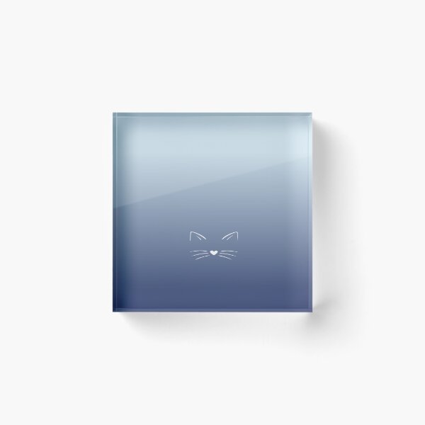 Item preview, white cat with blue color designed and sold by Uffcagla.