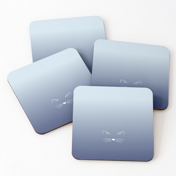 Item preview, white cat with blue color designed and sold by Uffcagla.