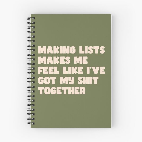 Item preview, Makin lists makes me feel like I've got my shit together designed and sold by zaMAJAvanje.