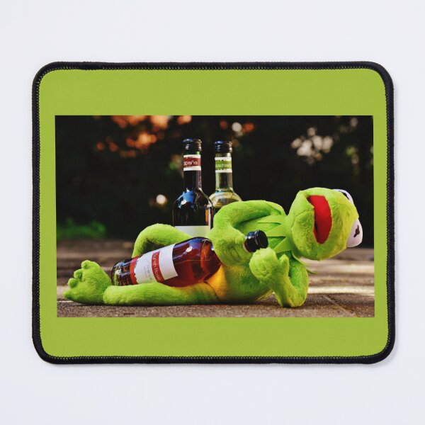 Item preview, kermit the frog drinking on ground designed and sold by Vkhandekar.