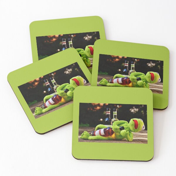 Item preview, kermit the frog drinking on ground designed and sold by Vkhandekar.