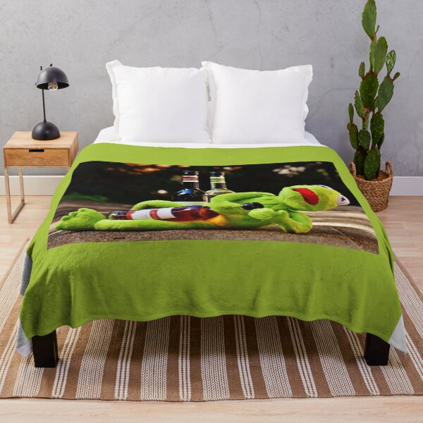 Item preview, kermit the frog drinking on ground designed and sold by Vkhandekar.