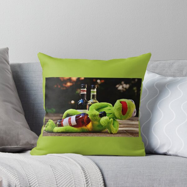 Item preview, kermit the frog drinking on ground designed and sold by Vkhandekar.