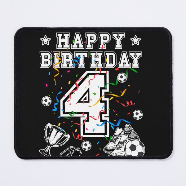 Item preview, Soccer Birthday 4 Years Soccer jersey Soccer ball designed and sold by Shirt-Designs.
