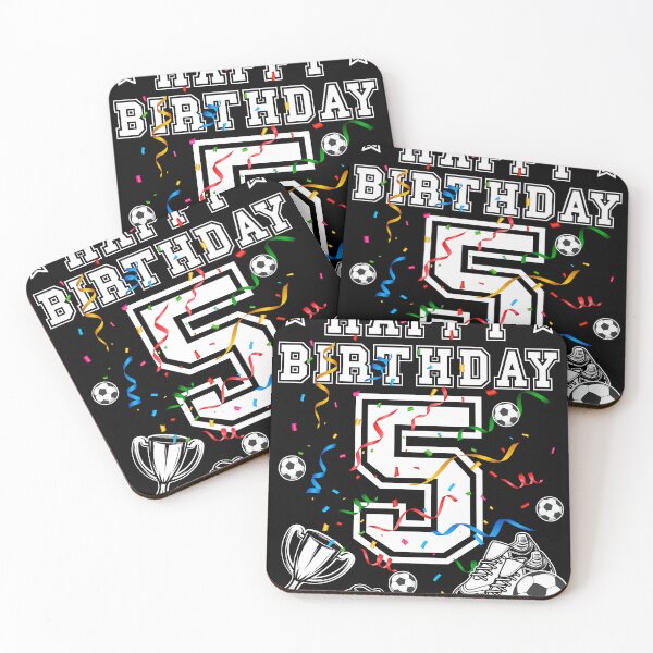Item preview, Soccer Birthday 5 Years Soccer jersey Soccer ball designed and sold by Shirt-Designs.