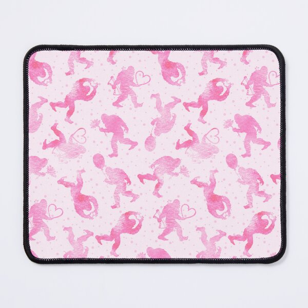 Item preview, Love Core Bigfoot in Pink Watercolor | Valentine Sasquatch designed and sold by Zab Butler Design.