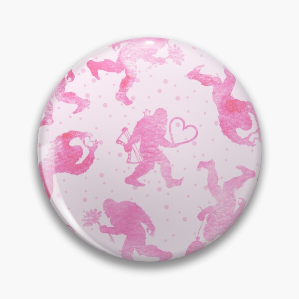 Item preview, Love Core Bigfoot in Pink Watercolor | Valentine Sasquatch  designed and sold by Zab Butler Design.