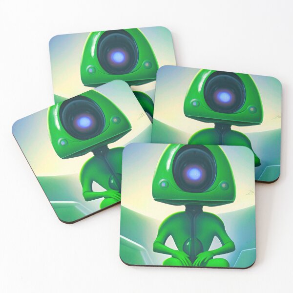 Item preview, Funny alien art. Science fiction robotic extraterrestrial designed and sold by Neo-Expression.