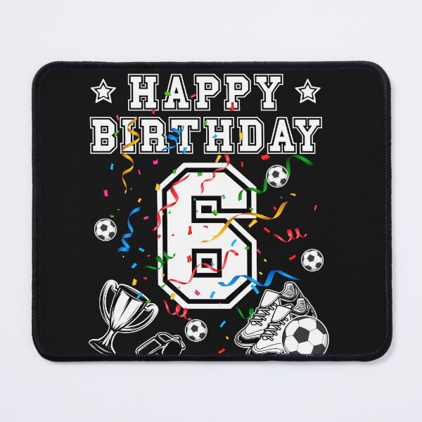 Item preview, Soccer Birthday 6 Years Soccer jersey Soccer ball designed and sold by Shirt-Designs.