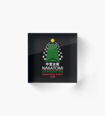 Nakatomi Corporation Christmas Party Snowflake Tower Acrylic Block