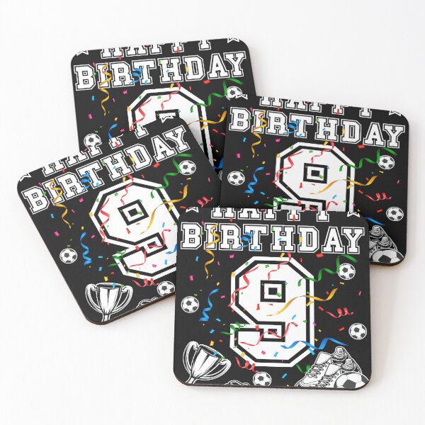 Item preview, Soccer Birthday 9 Years Soccer jersey Soccer ball designed and sold by Shirt-Designs.