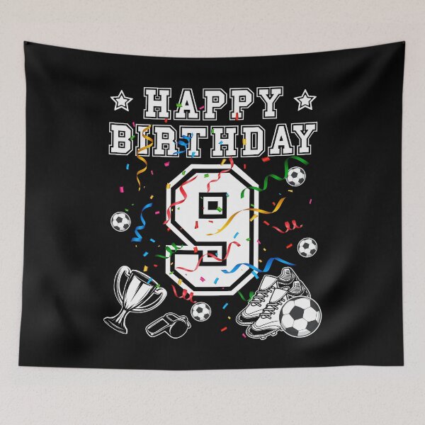Item preview, Soccer Birthday 9 Years Soccer jersey Soccer ball designed and sold by Shirt-Designs.