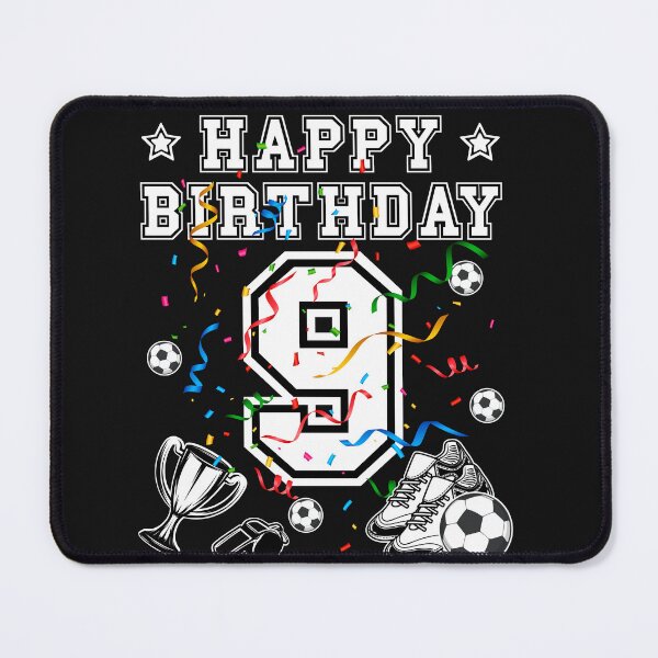 Item preview, Soccer Birthday 9 Years Soccer jersey Soccer ball designed and sold by Shirt-Designs.