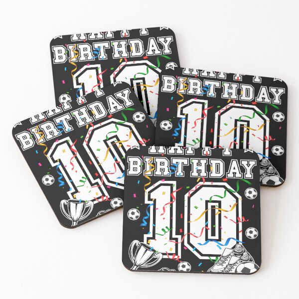 Item preview, Soccer Birthday 10 Years Soccer jersey Soccer ball designed and sold by Shirt-Designs.