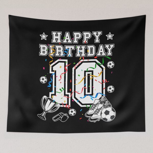 Item preview, Soccer Birthday 10 Years Soccer jersey Soccer ball designed and sold by Shirt-Designs.