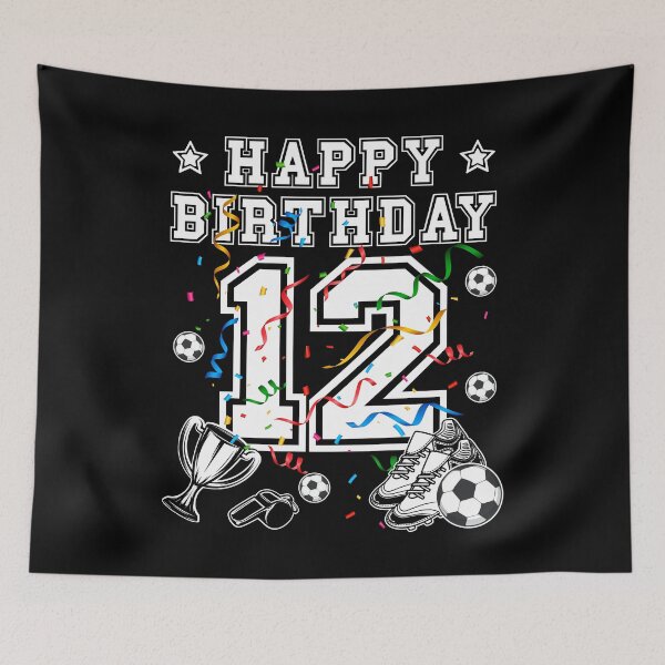 Item preview, Soccer Birthday 12 Years Soccer jersey Soccer ball designed and sold by Shirt-Designs.