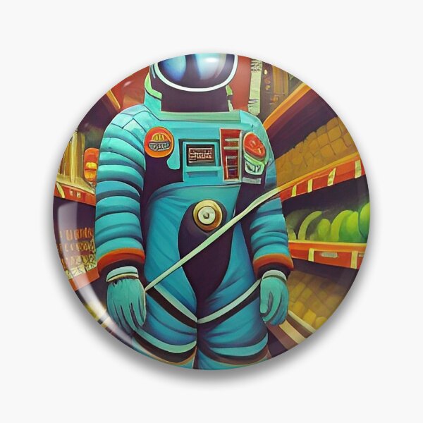 Item preview, Astronaut in grocery store. Astronaut shopping for groceries designed and sold by Neo-Expression.