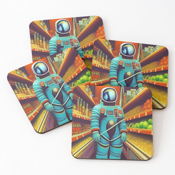 Item preview, Astronaut in grocery store. Astronaut shopping for groceries designed and sold by Neo-Expression.