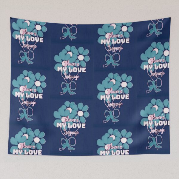 Item preview, Flower's My Love Language Royal  Blue designed and sold by IvaRenee.