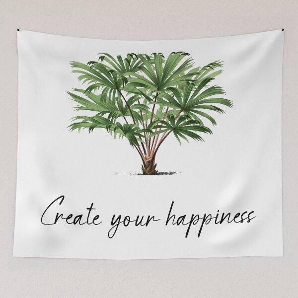 Item preview, Motivational Palm Tree XIII - Create Your Happiness designed and sold by Lugonbe.
