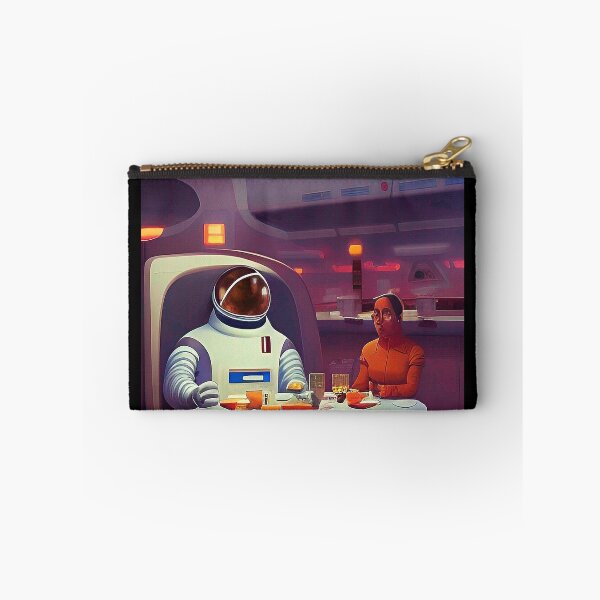 Item preview, Astronaut dining in space restaurant. Vintage style designed and sold by Neo-Expression.