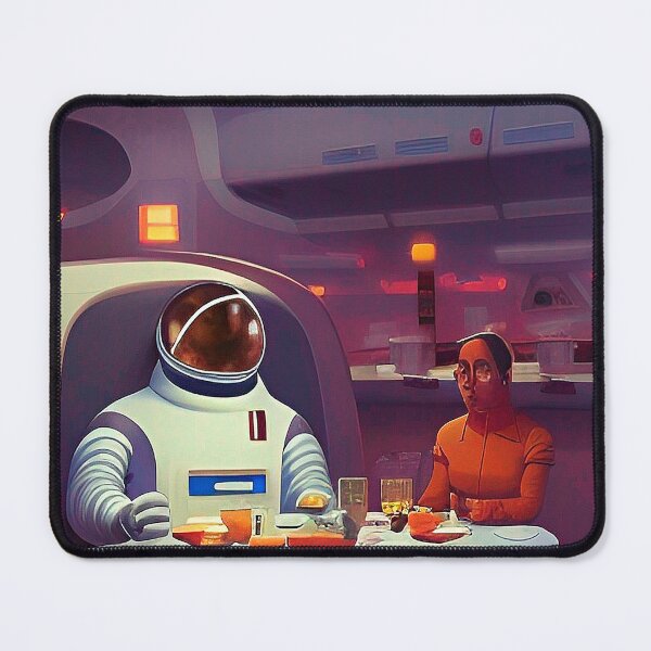 Item preview, Astronaut dining in space restaurant. Vintage style designed and sold by Neo-Expression.