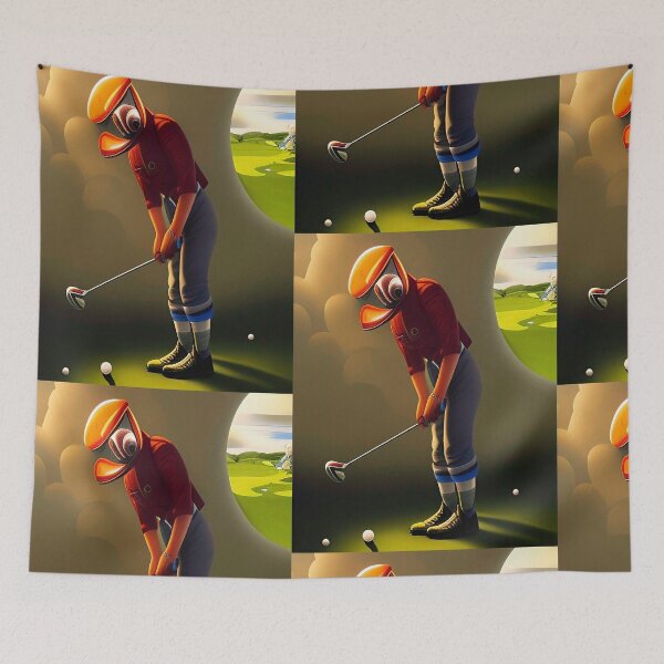 Item preview, Funny golf apparel. Vintage Astronaut playing golf designed and sold by Neo-Expression.