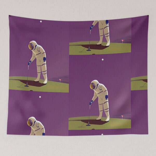 Item preview, Funny golf apparel. Vintage Astronaut playing golf designed and sold by Neo-Expression.