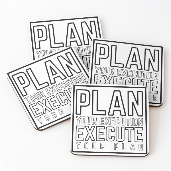 Item preview, Plan Your Execution Execute Your Plan modified white distressed 2 designed and sold by KingsManKind.