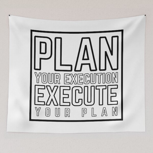 Item preview, Plan Your Execution Execute Your Plan modified white distressed 2 designed and sold by KingsManKind.
