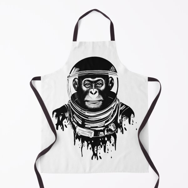 Item preview, B&W space chimp illustration, Printed Truth Gift Idea! designed and sold by printedtruth.