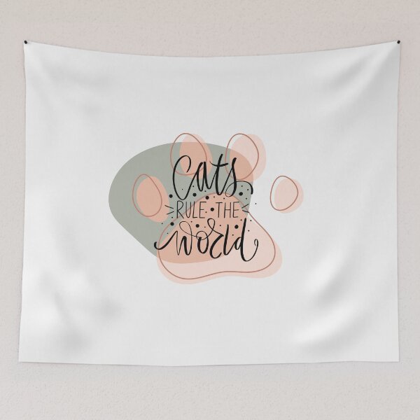 Item preview, Cats Rule The World  designed and sold by ZubiyaArt.