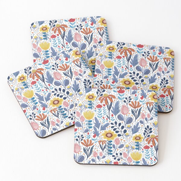 Item preview, Colorful Boho floral White background designed and sold by Lady Bruniere.