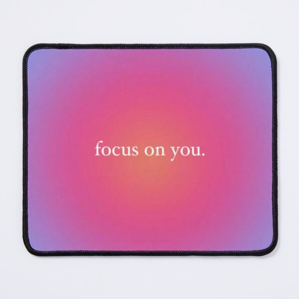 Item preview, focus on you aura manifestation positive quote blue pink yellow bright designed and sold by Anavrisss.