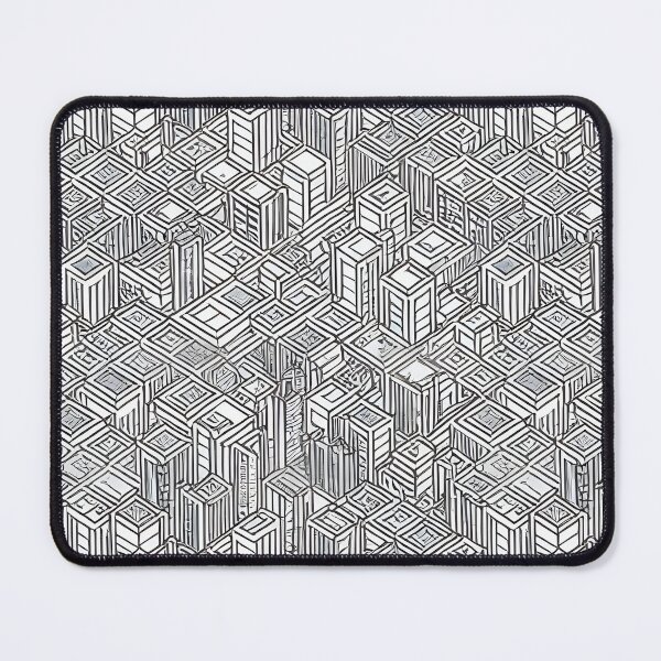Item preview, Abstract monochrome city pattern designed and sold by CasualMadness.
